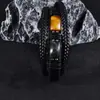 Pulseira de Pedra Olho de Tigre Masculina Amazon Venda Quente Transfronteiriça Couro Multicamadas Pulseira de Pedra Natural Masculina Pulseira com Fecho Magnético Joias