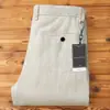 Pantalones de Lino Tencel Finos de Verano Europeos para Hombre, Frescos, Holgados, de Pierna Recta Casuales, Versátiles, Amigables con la Piel, Transpirables