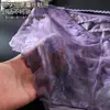 Cuecas de Renda Satinada Masculinas Colorblock Tecido de Renda Finas Respiráveis Parte de Baixo Transparente Cuecas Esportivas Masculinas