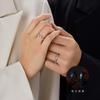 Anillo Star City Gorgeous Love para Mujer Plata de Ley S925 No se Cae Nicho Alta Gama Lujo Ligero Estilo Ins Anillo de Pareja