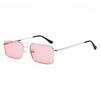 Jamie 3425 Gafas de Sol de Moda Tendencia Gafas de Sol con Lente Oceánica Montura Completa de Metal Cuadradas Marco Grande Gafas de Estilo Callejero