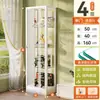 Vitrina de cristal con cerradura, totalmente transparente, con luces, gabinete a prueba de polvo para uso doméstico, vitrina de sala de estar, estante de exhibición de modelos