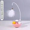 Juguete para gatos para autoentretenimiento y alivio del aburrimiento, caña de pescar con plumas para gatos, gatito balancín, pelota giratoria, suministros de juego para gatos, al por mayor