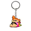Accesorios de Cómics Crayon Shin-Chan Llavero Suave de PVC Colgante Lindo para Coche Accesorios para Mochila Escolar de Estudiante Llavero