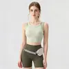 Conjunto de Yoga Falso de Dos Piezas en Color Contrastante Fresco con Doble Tirante, Top sin Mangas con Espalda Bonita, Pantalones Cortos Capri de Fitness de Cintura Alta para Control de Abdomen para Mujer