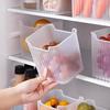 Caixa de armazenamento de porta lateral de geladeira transparente alta, classificação de artefatos de expansão de geladeira, caixa de armazenamento de alimentos, vegetais e frutas refrigerados
