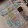 Set de 12 piezas de accesorios de arte para uñas de perla de alto brillo, populares en línea, perlas de color crema dopamina de colores, artículos de decoración de uñas DIY
