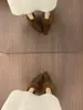 Zapatos de algodón retro franceses de nicho con punta fina, slip-on con plataforma interior para el calor de otoño e invierno y forro polar, estilo Birkenstock para mujer