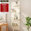 Estante de Pared de Tablero Perforado de Madera Maciza, Tablero para Colgar en la Puerta, Estante Decorativo de Almacenamiento, Estantería de Madera para Pared, Estante de Exhibición