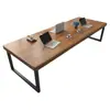 Mesa europeia de madeira maciça mesa grande escrivaninha mesa de conferência mesa retangular de negociação escrivaninha simples mesa de centro moderna
