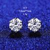 Pendientes PAG &amp; MAG con moissanita para mujer, San Valentín, plata de ley 925, 1 quilate, con incrustaciones de moissanita a mano.