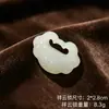 Colgante de Jade Tianshan con Cordón, Diseño Floral, Colgante Verde, Jade Natural de Xinjiang, Hebilla de Paz, Amuleto de Buda, Artículo de Regalo Pequeño