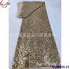 Tecido de lantejoulas com criptografia multicolor 3MM tecido totalmente bordado vestido de noiva vestido presente tecido para vestuário fábrica atacado