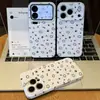 Funda de teléfono de gato con puntos de tinta de pantalla completa adecuada para Apple 17 Pro Max, linda estilo película para niñas, Xiaomi 17, Huawei, Vivo