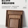 Bandeja Rectangular de Madera Maciza de Nogal Negro para Hotel, Restaurante Occidental, Taza de Té, Bandeja de Frutas para el Hogar, Vajilla Estilo Retro
