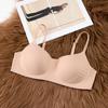 Roupa Íntima Sem Costura Transfronteiriça para Mulheres, Push-Up, Sem Aro, Coleta Lateral dos Seios, Anti-Queda, Reunião de Seios Pequenos, Sutiã Ajustável, Bojo Fino