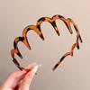 Diadema de Felpa de Color Ondulado para Mujer Diadema de Presión Superior Craneal Alta Accesorios para el Cabello de Otoño e Invierno con Diente Antideslizante Pinza para el Cabello para Lavar la Cara Tocado