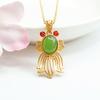 Guan Yu Jade Hetian Natural Colgante de Peces Dorados Collar Joyería Piedra Preciosa Vivo Venta al por Mayor Dropshipping S2032647