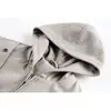 Devilray Marca Americana Trendy Lavado Pesado Retro Zhaoshandiao Chaqueta con Capucha Chaqueta Atractiva Hombre Jk09178