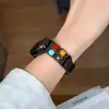 Placa de Sombra de Ojos Articulación Metálica Correa de Cuero para Xiaomi Mi Band Generación 9/8