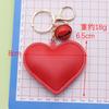 Popular Transfronterizo Campana Colorida Cuero Corazón Corazón de Durazno Bolso de Mujer Colgante Accesorios Llavero Colgante Pequeño Fresco