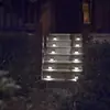 Lámpara de Pared LED Solar Nueva Transfronteriza Impermeable para Exteriores de Acero Inoxidable Lámpara para Escalones Barandilla de Patio Pasarela Lámpara para Escaleras