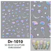 Manicure de Flores Silvestres Coloridas de Primavera Adesivos em Relevo Pintura a Óleo Romântica Adesivos de Unha Frescos Simples Fofos Novo Estilo