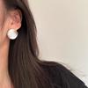 Pendientes de personalidad exagerada con superficie curva irregular y superficie brumosa esmerilada para mujer, estilo extremadamente simple, pendientes Joker personalizados a la moda.