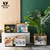 Novo Vaso de Flores Paisagem Chinesa Casa Vaso de Flores Nórdico Quadrado Grande Simples Sala de Estar Chão Absorvente Automático Atacado