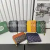 Cartera de cremallera larga transfronteriza con patrón de diente de perro, nueva y moderna bolsa con cremallera, monedero multifuncional, bolso para teléfono unisex, Goya