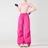 Pantalones de Chándal Casuales de Pierna Ancha Estilo Americano con Cintura Elástica, Marca de Moda, Corte Holgado, Pantalones de Aire Versátiles, Pantalones Paracaídas, Pantalones Cargo