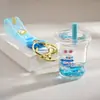 Colgante Arena Movediza Nube Conejo Lunar Aceite Acrílico Llavero Nube Flotante Lindo Accesorios Pequeños para Bolso de Pareja