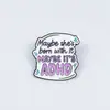 Broche Combinado Colorido Série de Letras Inglesas Desenho Animado Personalidade Geométrica Redondo Distintivo Acessório Esmalte Liga Metálica Medalha