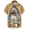 AliExpress Amazon comercio exterior transfronterizo Nueva camisa casual de hombre de talla grande, ajustada, a la moda, con estampado 3D, de manga corta para hombre
