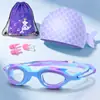 Gafas de Natación para Niños Alta Definición Impermeables Antivaho Gafas de Entrenamiento de Natación para Niños y Niñas Gafas de Natación de Silicona Venta al por Mayor