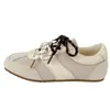 A9886 Plantilla de Látex/Ligeras Estilo Hong Kong Zapatos Forrest Gump Zapatos de Mujer Zapatos de Entrenamiento Moral Zapatos Blancos Nuevas Zapatillas Primavera 2025