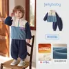 Conjunto de invierno para niños jellybaby chaqueta de forro polar para niños cálida bonita pantalón para niño pequeño de 5 años
