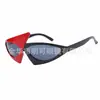 Venta Directa de Fábrica Gafas Triangulares Hip-Hop, Estilo Europeo y Americano Gafas de Zorro, Gafas de Sol Decorativas Quirky para Fiestas y Fotografía Callejera Personalizadas