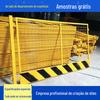 Cerca Amarela Perfurada Oficina Rede de Isolamento Divisória de Armazém Rede de Proteção para Obra Painel Perfurado Móvel