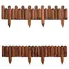 Valla de madera carbonizada anticorrosión para jardín exterior, decoración interior de jardín de infantes, valla para árbol de Navidad, valla de madera maciza, transfronterizo