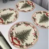 El Nuevo Best-Seller de Amazon Temu: Salvamantel Redondo de Lino Estampado Estilo Étnico con Bordes Ondulados Personalizable