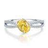 Anillo de Plata de Ley S925 para Mujer, Moda, Venta Caliente en Transmisión en Vivo, Diamante de Alto Carbono 8A de Aguamarina de 2.8 Quilates, Corte Flor de Hielo 6*8