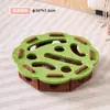 Juguete para Gatos Gadget de Autoentretenimiento para Gatitos, Laberinto Rompecabezas para Gatos Mascotas, Caja de Fieltro con Función de Perforación, Juguete de Bola con Cascabel para Gatos