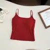 Camisola de tirantes finos de Lyocell para chica popular con copas, lencería para mujer, prenda exterior, sujetador sin espalda, lencería, top de capa base