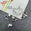 Fivela de Prata de Lei S925 Acessórios Fivela Simples de Prata de Lei Furo Meio Argola Fivela Adesiva Acessórios para Joias DIY