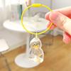 Pingente Transparente de Acrílico para Armazenamento de Pelos de Gato Pet, Pingente Chaveiro Coleção Comemorativa de Pelos de Gato