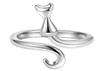 Anillo de pavo real vintage anillo de carpa plata lisa 925 anillo de fénix apertura de gancho aguja con hilo ventas directas de fábrica