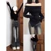 Jeans Femininos da Moda Plus Size Versátil Cintura Alta Micro-lâminados Nova Chegada Emagrecedores Slim-fit Quadril Calças Ferradura
