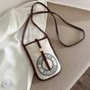 Bolso Pequeño Casual Simple para Mujer 2024 Cuatro Estaciones Nuevo Moderno de Moda Distintivo Elegante Bolso de Hombro Cruzado Mini para Teléfono Móvil
