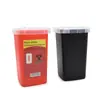 Bote Reciclador de Objetos Punzocortantes para Navajas de Barbería Transfronterizo Caja de Hierro de Gran Capacidad con Tapa Contenedor de Almacenamiento Desmontable para Objetos Punzocortantes